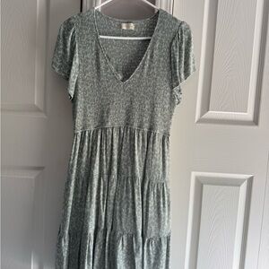Altar'd State Sage Green Midi Dress